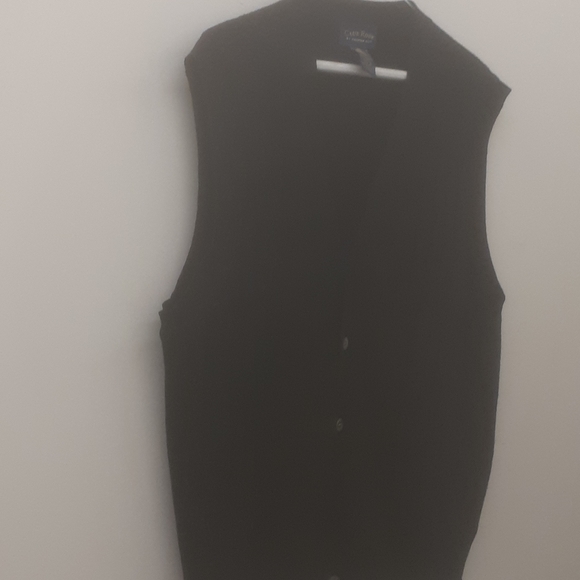 CLUB Room Charter Club Lambswool Vest black sz M L - Picture 9 of 12